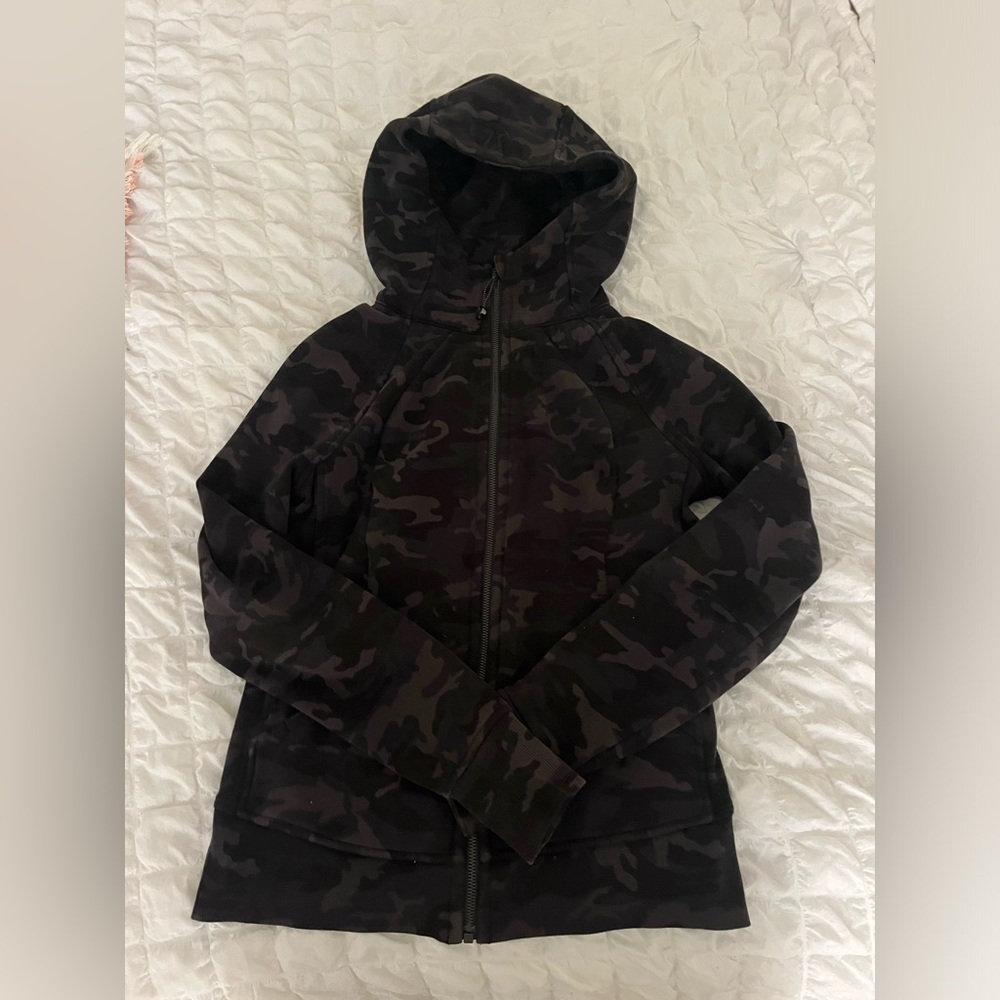 Lululemon athletica scuba zip up hoodie jacket women 6 black